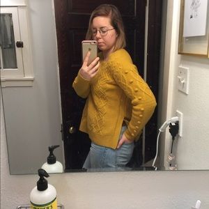 Madewell open-side bobble pullover sweater